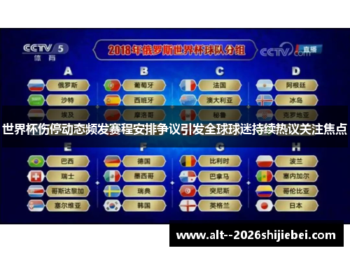 世界杯伤停动态频发赛程安排争议引发全球球迷持续热议关注焦点